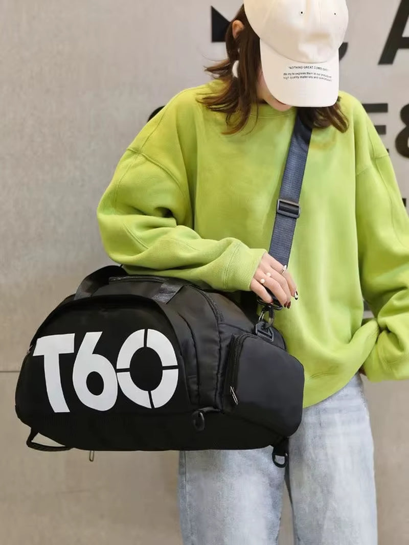 Fitness Bag Oxford Dry Wet Gym Bag Large Capacity Fitness Training Bag Shoe Compartment Wear-Resistant for Men Women