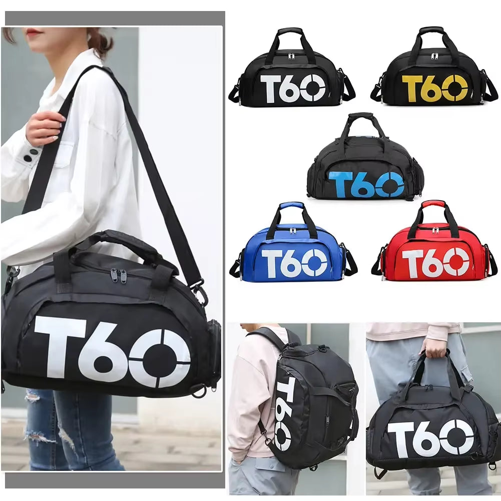 Fitness Bag Oxford Dry Wet Gym Bag Large Capacity Fitness Training Bag Shoe Compartment Wear-Resistant for Men Women